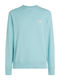 Calvin Klein Sweatshirt aus Baumwollfrottee mit Aufnäher - blau (MR5)
