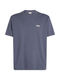 Calvin Klein T-Shirt aus Baumwollstretch mit Badge - grau (PCP)