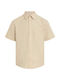 Calvin Klein Kurzarmhemd aus Leinen-Baumwolle - beige (PF0)