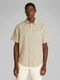 Calvin Klein Kurzarmhemd aus Leinen-Baumwolle - beige (PF0)