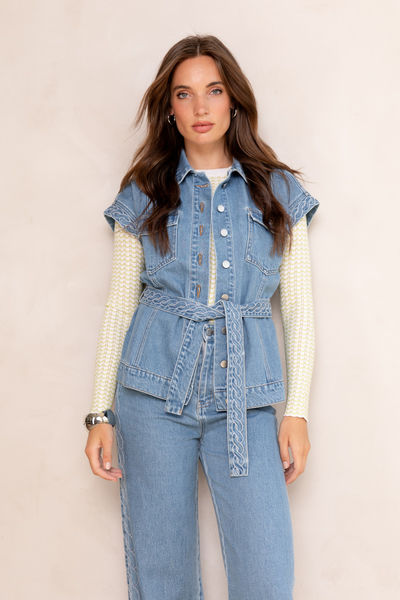 Freebird Weste - Gloria - blau (Mid Blue)