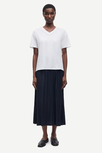 Samsøe & Samsøe Plissee-Rock - Uma Skirt - blau (NIGHTSKY)