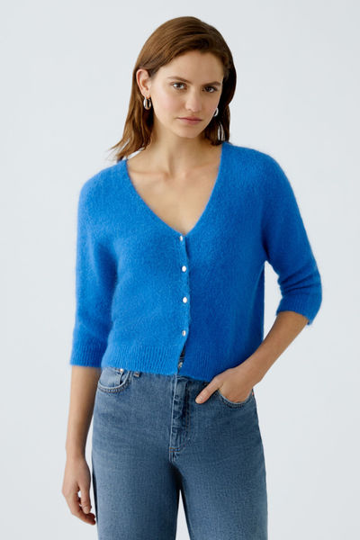 Oui Strickjacke - blau (5386)