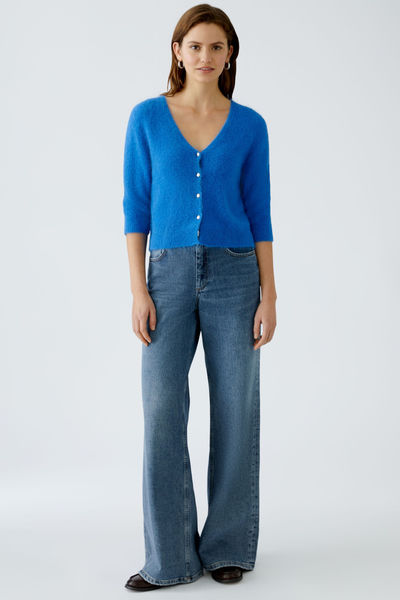 Oui Strickjacke - blau (5386)