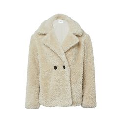 s.Oliver Red Label Warmer Webpelz-Mantel mit Reverskragen - beige (8401)