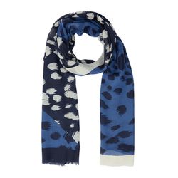 s.Oliver Red Label Scarf with abstract leopard pattern - blue (55D3)