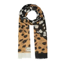s.Oliver Red Label Scarf with abstract leopard pattern - brown (84D3)