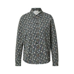 s.Oliver Red Label Jersey shirt blouse with all-over pattern - black (69B0)