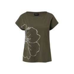 s.Oliver Black Label Relaxed fit T-shirt with sequin trim - green (79D5)