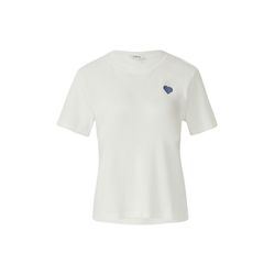 s.Oliver Red Label T-shirt made of interlock jersey with small patch - white (02D2)