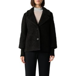 comma Boucléjacke mit Rippbündchen  - schwarz (9999)