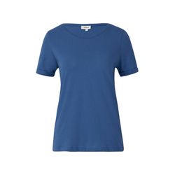 s.Oliver Red Label T-shirt with cuffs - blue (5527)