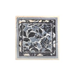 comma Patterned satin scarf - blue (59F3)