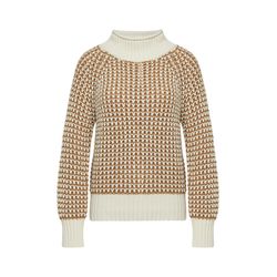 s.Oliver Red Label Strickpullover mit Rollkragen im Relaxed Fit  - weiß/beige/braun (04X5)