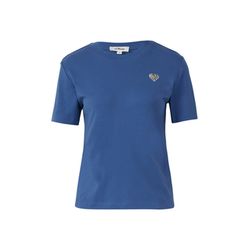 s.Oliver Red Label T-shirt made of interlock jersey with small patch - blue (55D2)