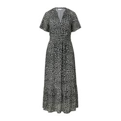 comma Maxi-dress in structured chiffon - black/gray (99A1)