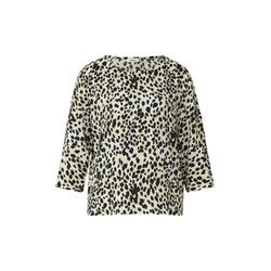 s.Oliver Red Label Relaxed-fit shirt with 3/4 batwing sleeves and all-over print - beige (02A2)