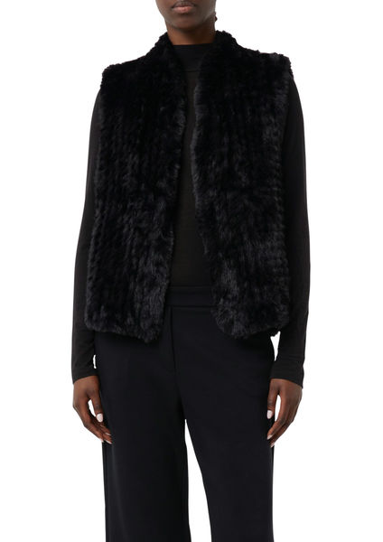 Gilet Court Gilet Fourrure Veste Sans Manche Fourrure Lapin Gilet