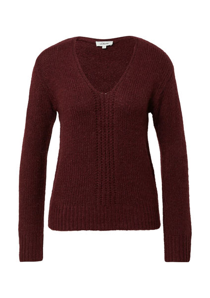 V Ausschnitt S Oliver Pullover Damen Sale Red Label Strickpullover