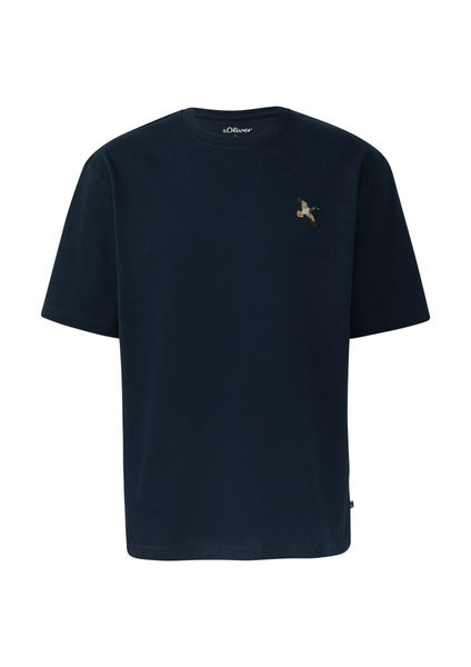 Jersey-Shirt Mit Langarm & Stickerei - Bequemes Baumwoll-Shirt