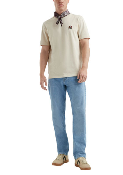Q/S designed by T-Shirt aus schwerer Jerseyware mit gesticktem Patch - beige (8160)