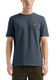 Q/S designed by T-Shirt aus schwerer Jerseyware mit gesticktem Patch - blau (5884)