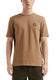 Q/S designed by T-Shirt aus schwerer Jerseyware mit gesticktem Patch - braun (8482)