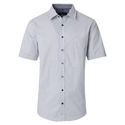 Casamoda Comfort Fit: Freizeithemd Kurzarm - blau (102)