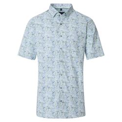 Casamoda Modern Fit: Businesshemd mit Kurzarm - blau/grün (300)