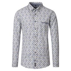 Casamoda Casual Fit: Freizeithemd - blau/braun/grün (300)
