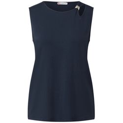 Street One Top with cut-out and detail - blue (16859)