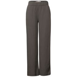 Street One Wide Leg Crinkle Hose - braun (16762)