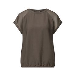 Street One Blouse shirt with mesh detail - brown (16762)