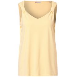 Street One Silk-Look Top mit Knoten - gelb (16901)