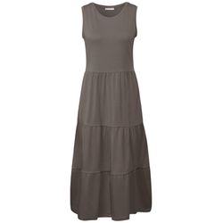 Street One Jersey-Kleid mit Volants - braun (16762)