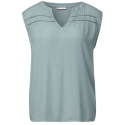 Street One Crinkle blouse top with tape - blue (17020)