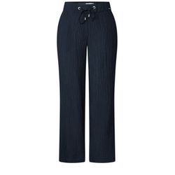 Cecil Pantalon structuré Wide Leg - bleu (15512)