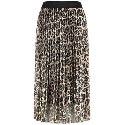 Taifun Rock mit Leoprint - beige/weiß (09622)