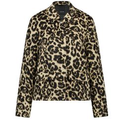 Taifun Jacke mit Leoprint - schwarz (01102)