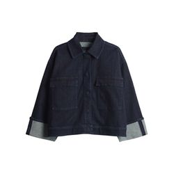 Opus Loose denim jacket with rinsed wash - Hollice - blue (7439)