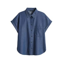Opus Loose Jeansbluse aus Chambray - Folmes - blau (70259)