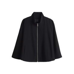 Opus Kurzjacke im modernen Cape Style - schwarz (900)