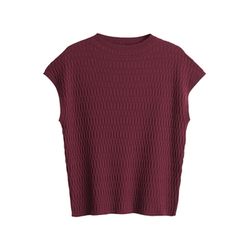 Opus Slim Strickshirt - Puctur - rot (40036)