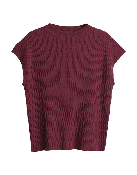 Opus Slim Strickshirt - Puctur - rot (40036)