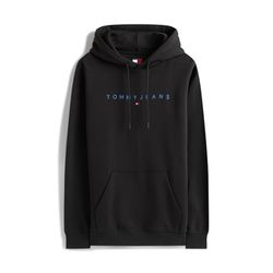 Tommy Hilfiger Fleece-Hoodie mit aufgesticktem Linear-Logo - schwarz (0GK)