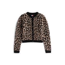 Tommy Jeans Relaxed fit cardigan with leopard print - brown (0HD)