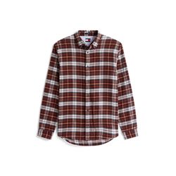 Tommy Jeans Regular Fit kariertes Flanellhemd - braun (GS7)