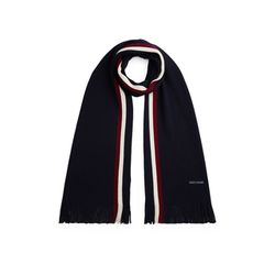 Tommy Hilfiger Modern Heritage Fransenschal aus Wollmix - blau (DW6)