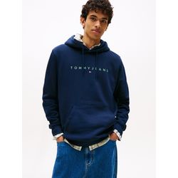 Tommy Jeans Fleece-Hoodie mit aufgesticktem Linear-Logo - blau (0GY)