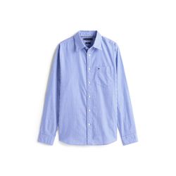 Tommy Hilfiger Gestreiftes Regular Fit Twill-Hemd - blau (0A4)